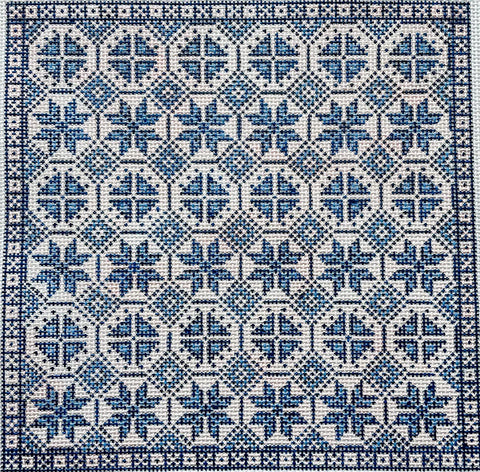 Blue Quilted Geometric (Hello Tess Designs)