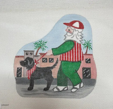 Santa Walking Dog (Cheryl & Annie)
