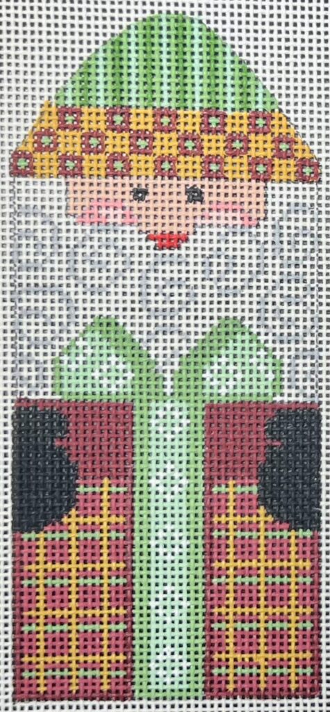 Santa w/Burgundy Present (CH Designs)