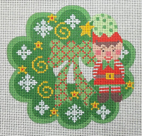 Wreath Ornament - Elf (CH Designs)