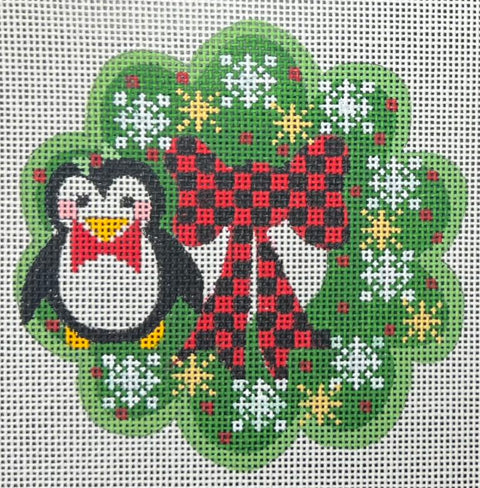 Wreath Ornament - Penguin (CH Designs)