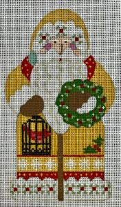 Father Christmas - Yellow Holding Wreath (Danji Designs)