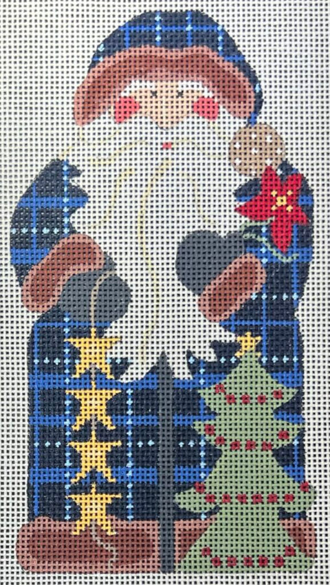 Father Christmas - Blue holding Star Garland (CH Designs)