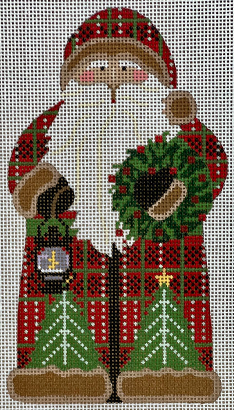 Father Christmas - Red holding Wreath and Lantern (Danji Designs)