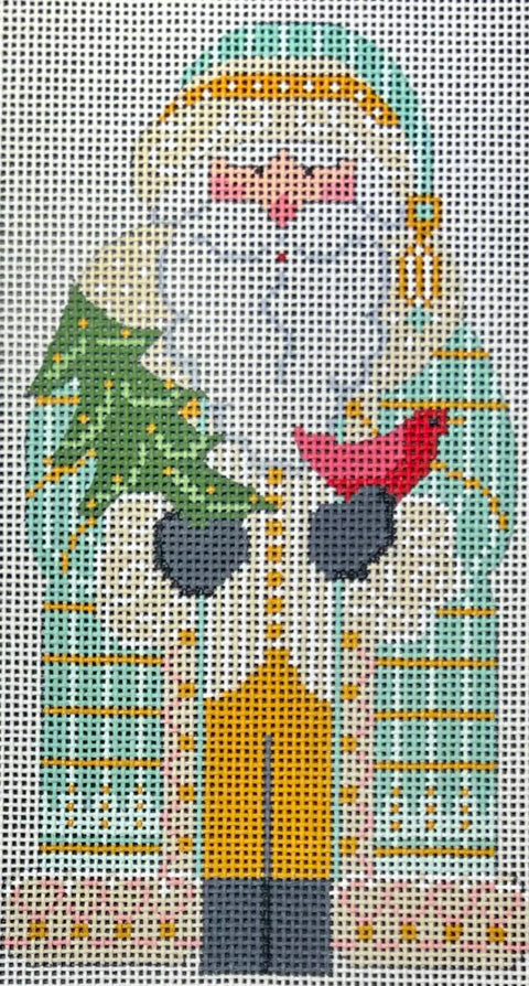 Father Christmas - Mint holding Tree and Cardinal (CH Designs)