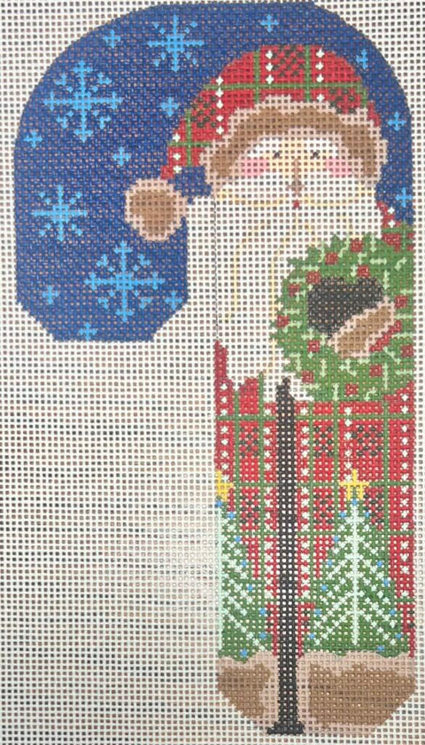 Father Christmas Candy Cane Red w/Wreath (Danji Designs)