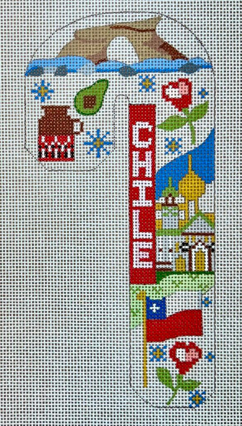 Travel Candy Cane - Chile (Danji Designs)