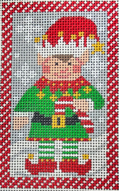 Elf Holding Candy Cane - 13M (CH Designs)