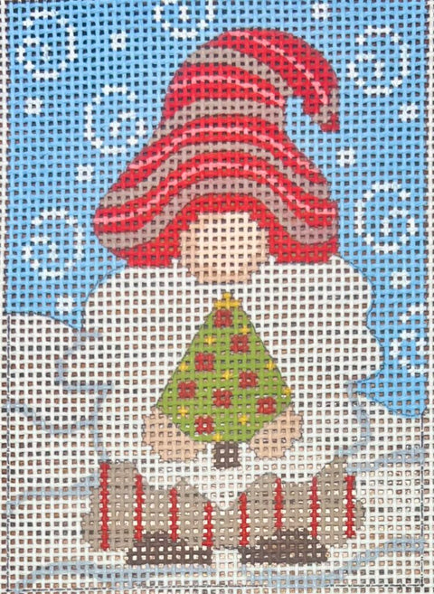 Gnome Holding Tree (Danji Designs)
