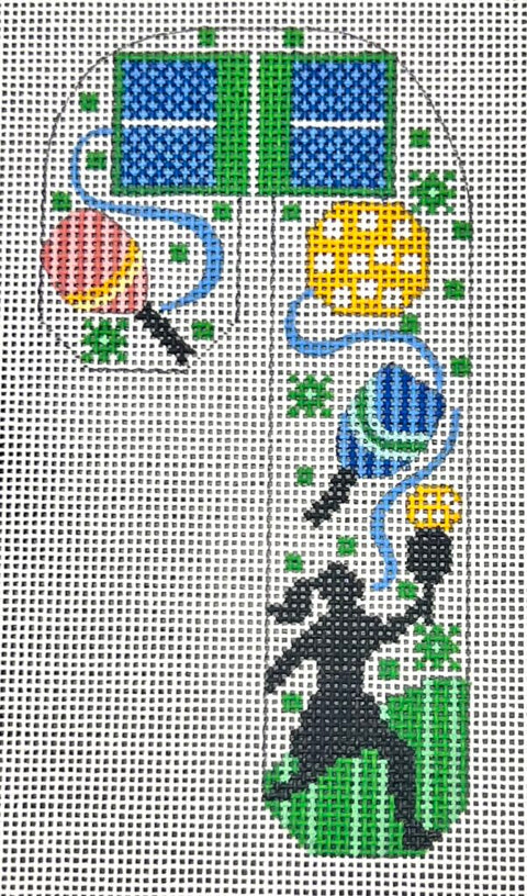 Lady Pickleball Candy Cane (CH Designs)