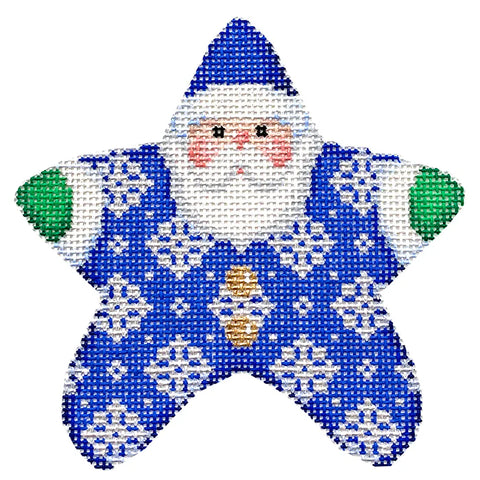 Snowflakes on Blue PJ Santa (Associated Talents)