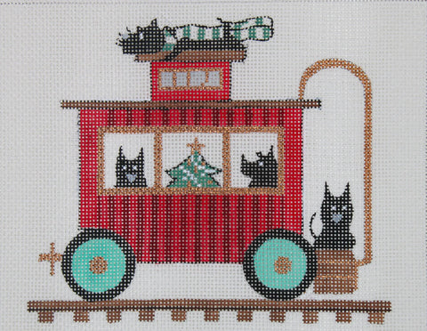 Scottie Christmas Train Caboose (Cheryl & Annie)