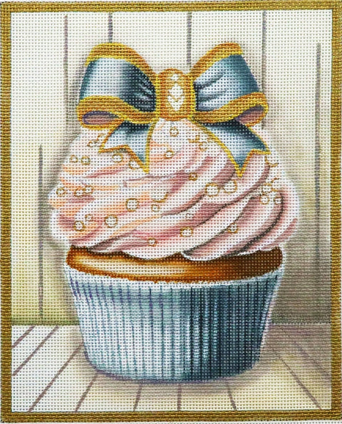 Pink Pearl Cupcake (Lani's Needlepoint)