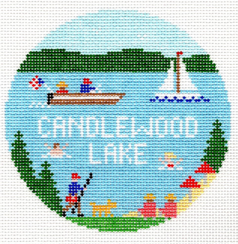 Candlewood Lake, CT Round (Doolittle Stitchery)