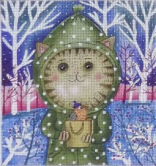 Kitty With Birdy Gift Gift (Mindys Needlepoint)
