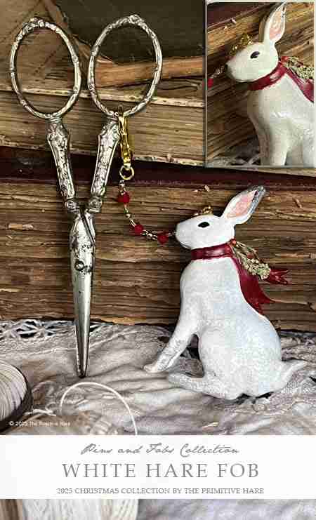 White Hare Fob (Primitive Hare)