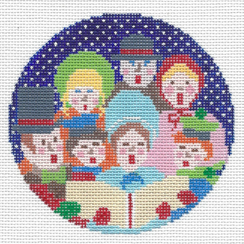 Christmas Carolers Round (Doolittle Stitchery)