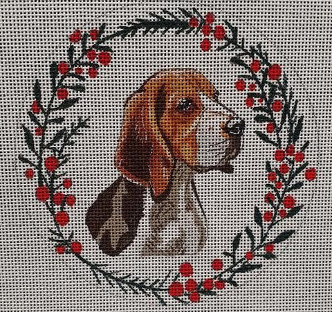 Christmas Beagle (Mindys Needlepoint)