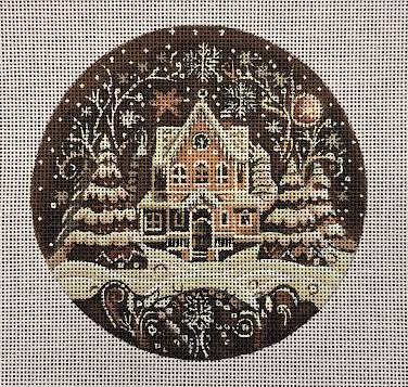 Christmas Village in Brown (Mindys Needlepoint)