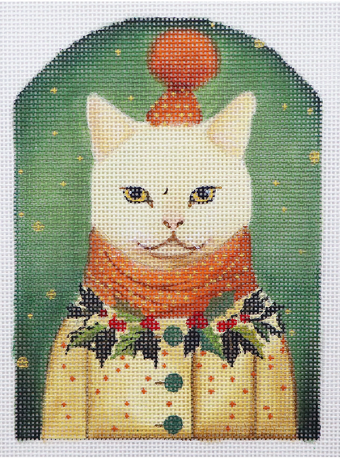Christmas Cat (Lani's Needlepoint)