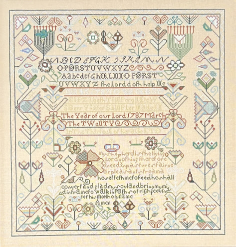 Elizabeth T. Dewsberry 1787 (Queenstown Sampler Designs)