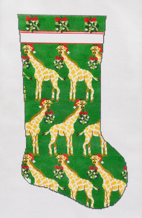 Giraffe and Mistletoe Stocking (KCN Designers)