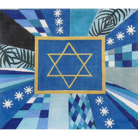 Star of David Blue Monochromatic (Alice Peterson)