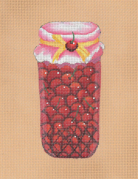 Pantry Preserves – Jar of Cherries (Dedes Needleworks)