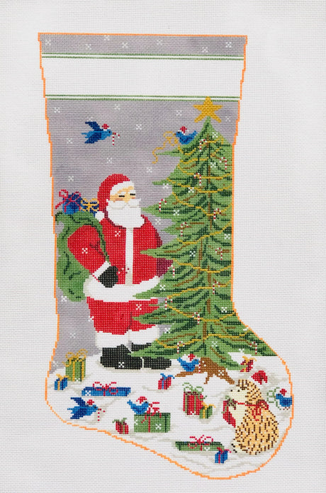 Santa w/Forest Friends Stocking (KCN Designers)