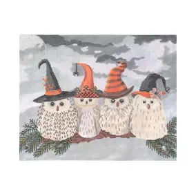 Halloween Owls on Branch (Fab Funky)