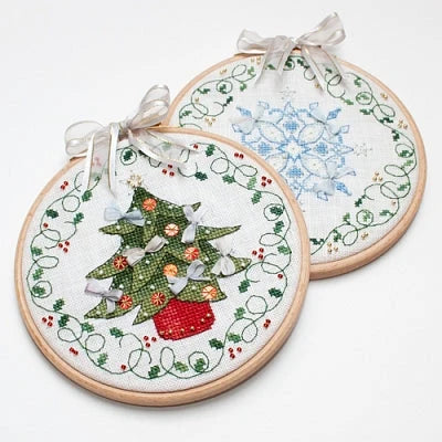 Tree & Flake Christmas Hoops (Faby Reilly)