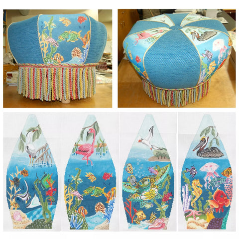 Undersea Shore Tuffet (Trubey Designs)