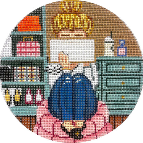 Stitching Girl Round - Couture (Gayla Elliott)