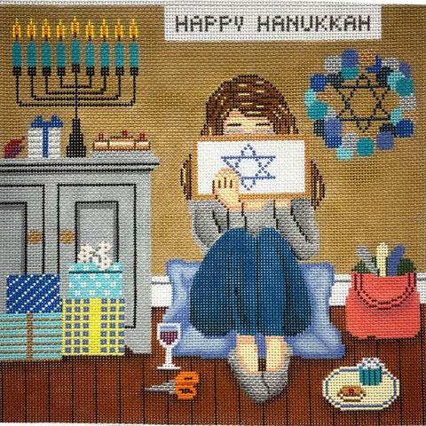 Stitching Girl / Hanukkah - 18M (Gayla Elliott)
