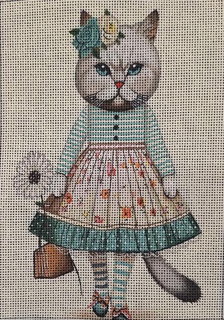 Garden Kitty  CT-3 (Mindys Needlepoint)