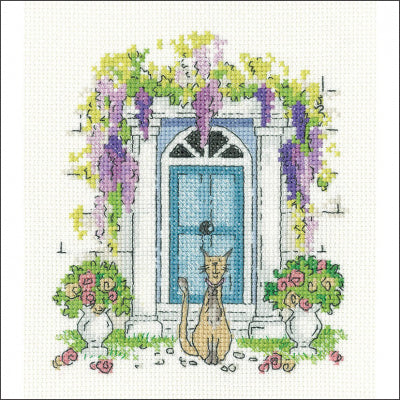 Wisteria & Whiskers (Karen Carter ) (Heritage Stitchcraft)