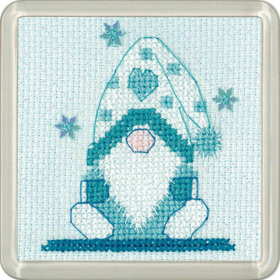 Frosted Gonk Coaster (Kristen Roche) (Heritage Stitchcraft)