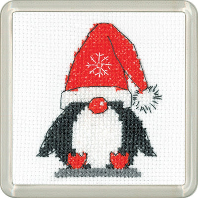 Penguin Santa Coaster (Kristen Roche)