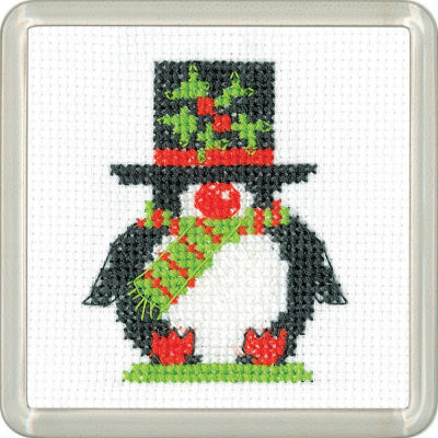 Penguin Top Hat Coaster (Kristen Roche)