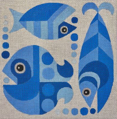 Blue Fish Square - 18M (Raymond Crawford)