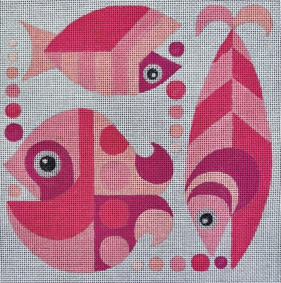 Pink Fish Square - 18M (Raymond Crawford)