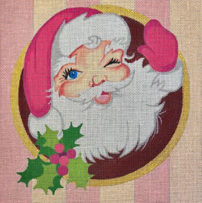 Pink Striped Santa Portrait - 18M (Raymond M Crawford)