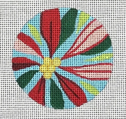 Poinsettia Round Ornament - 13M (Raymond M Crawford)