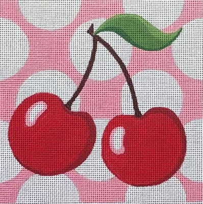 Cherries Pink Polka Dot/Square (Raymond M Crawford)