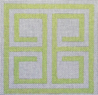 Greek Key Square/Green (Raymond M Crawford)
