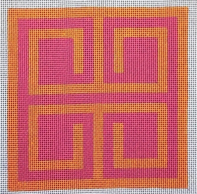 Greek Key Square/Fuschia (Raymond M Crawford)
