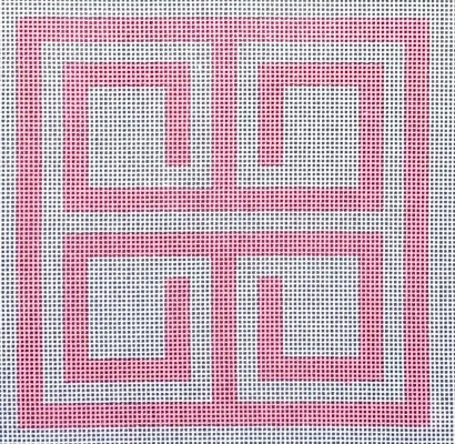 Greek Key Square/Pink (Raymond M Crawford)