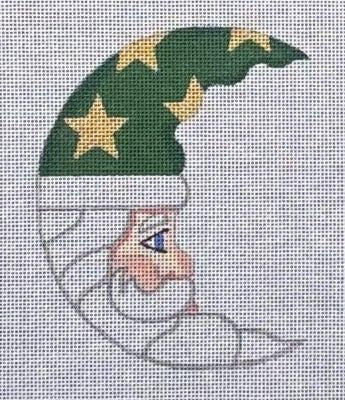 Green Crescent Santa Ornament (Raymond M Crawford)