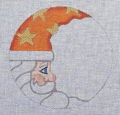 Orange Crescent Santa Ornament (Raymond M Crawford)