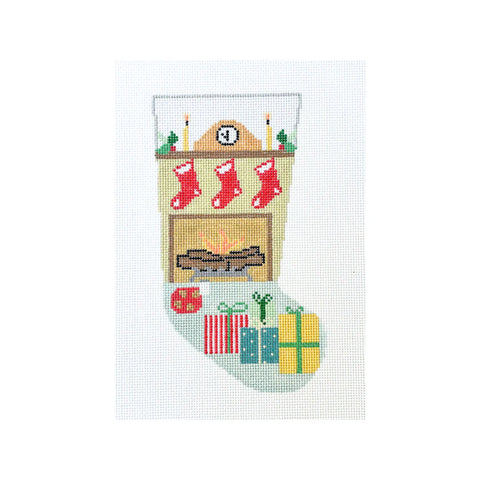 Fireplace Midi Stocking - 13M (Hello Tess Designs)